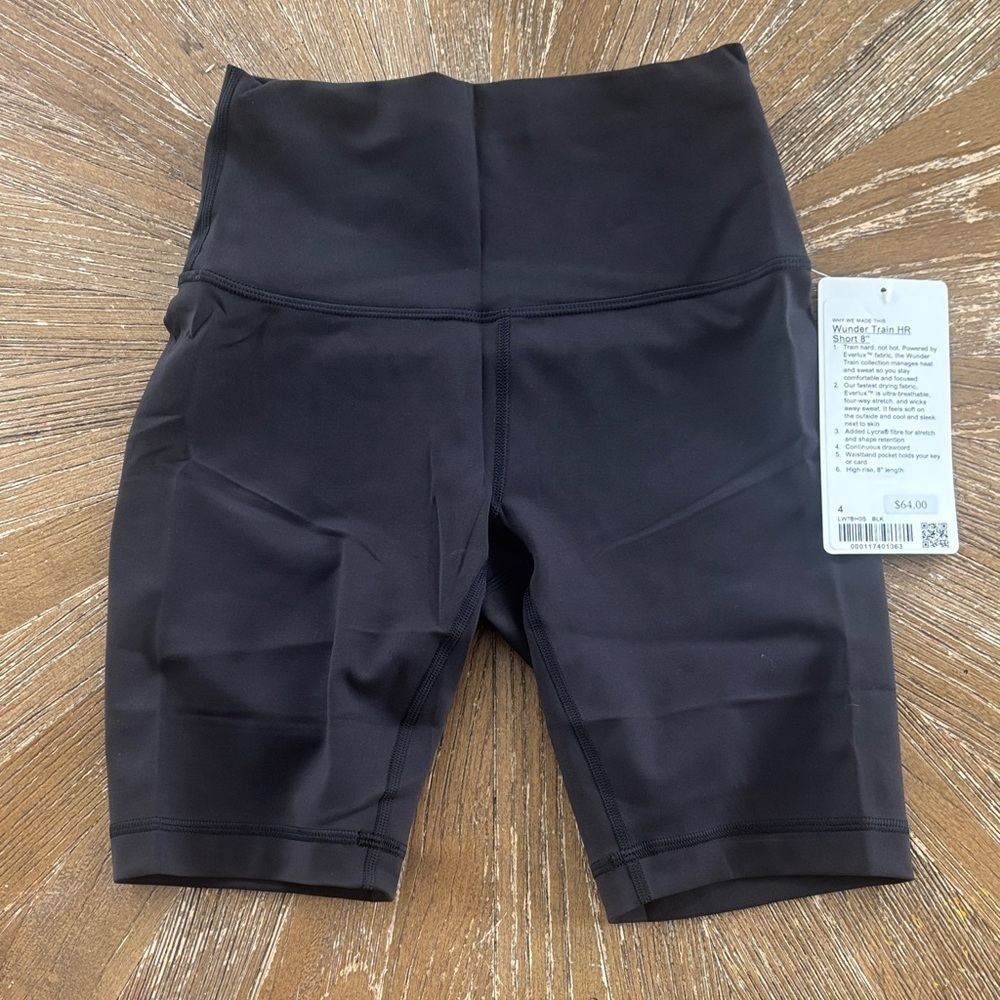 Lululemon Wunder Train 8 Inch Shorts Black Size 2